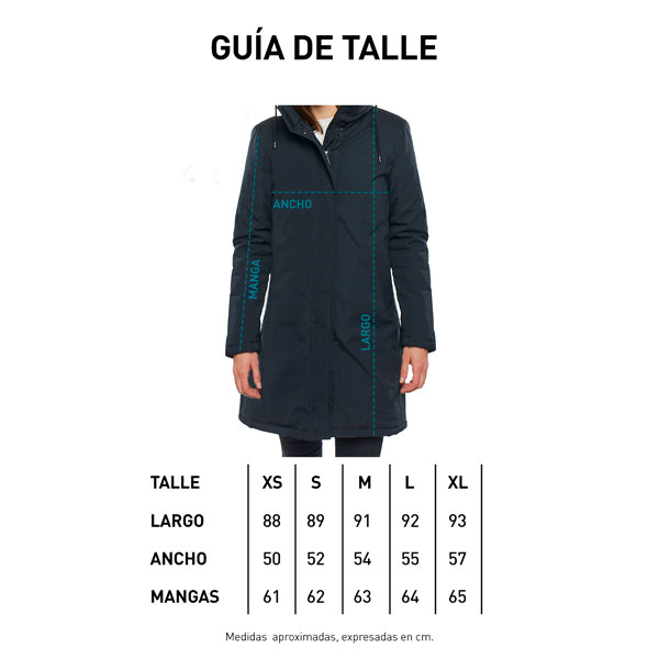 Tabla de talle Campera Rauli W22